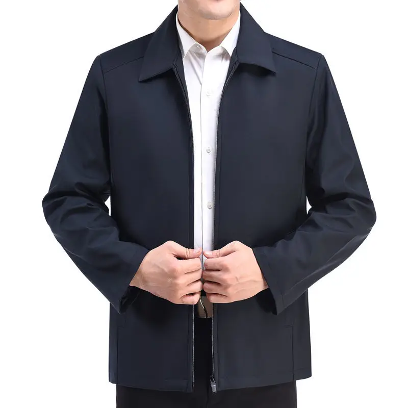Men Jacket Spring Autumn Coat Business Outerwear Casual Loose Jacket Long Sleeve Tops High-end Brand Men Clothing