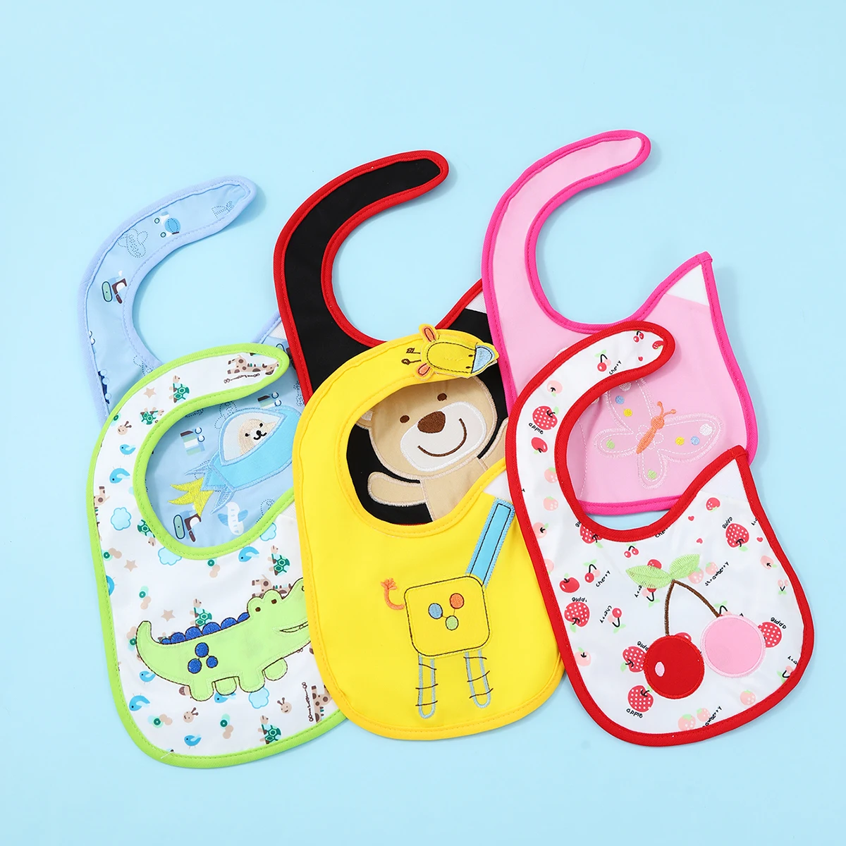 4pcs/Set Waterproof Bibs 2