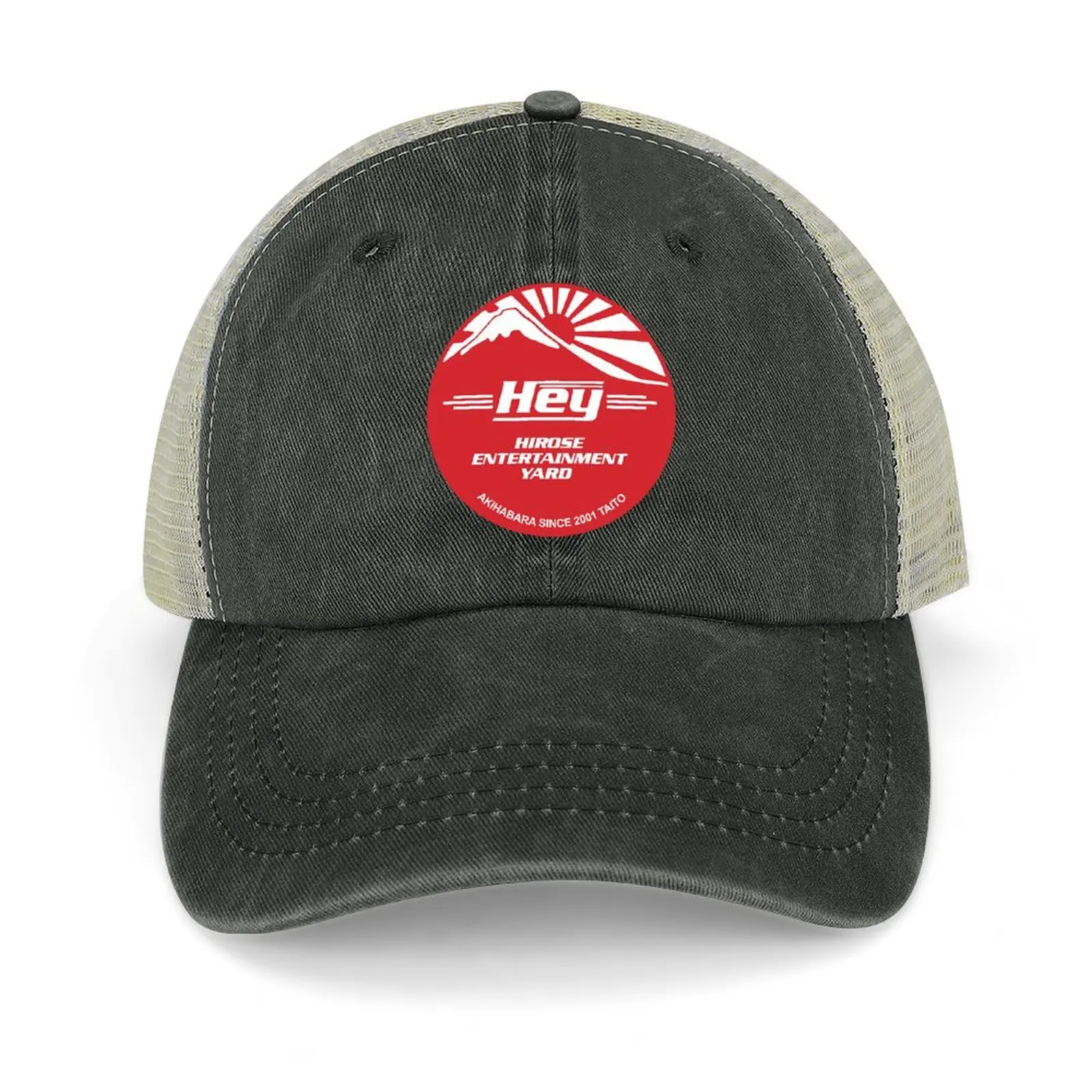 

Taito Hey Hirose Entertainment Yard Logo (Red/White) Cowboy Hat Bobble Hat Luxury Brand Trucker Hats For Men Women's