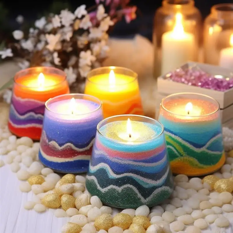Birthday Candle Art Sand Scented Candles Home Decoration Diy Kit Granulated  Candles In Jar Wholesale Mulitcolors - Candles - AliExpress