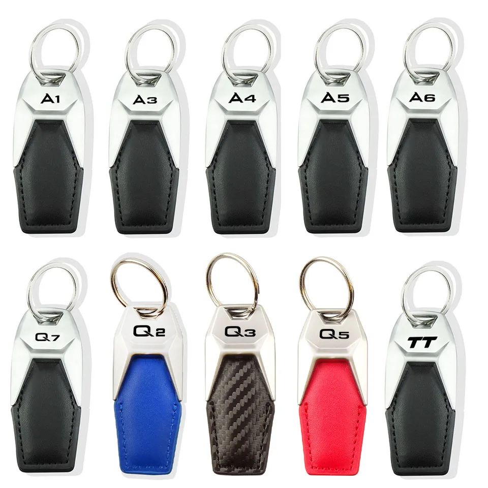 Llavero De Fibra De Carbono Para Audi - Modelos Q5, A4, A6, A8 Y Más, Accesorio Resistente Y De Regalo