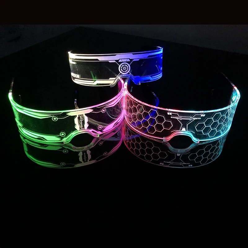 Neue Stilvolle Bunte Leuchtende Brillen für Nachtshows, Bars und Clubs - Fluoreszierende Brillen für Bühnenauftritte und Leuchtende Requisiten – Detail 13