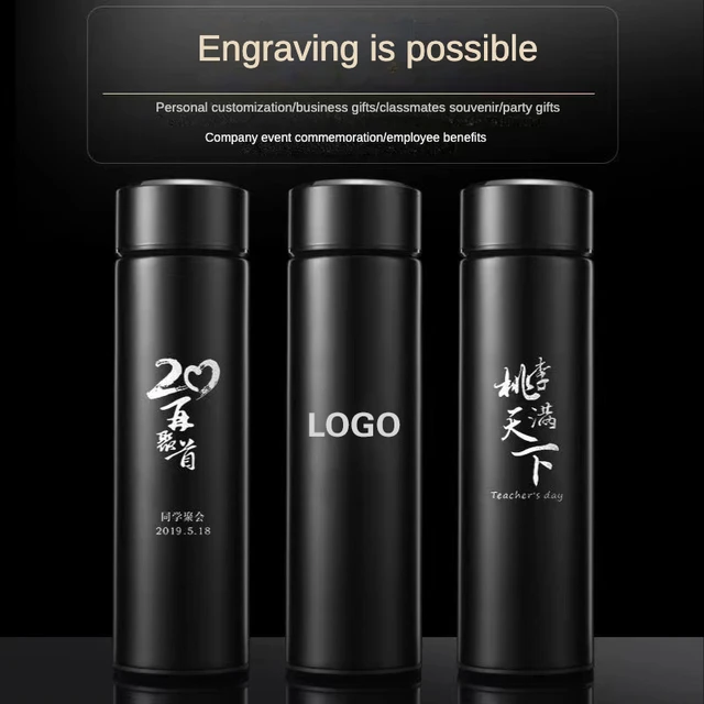 Stainless Steel Water Bottle Custom Logo  Logo Custom Thermos Bottle  Vacuum - New - Aliexpress