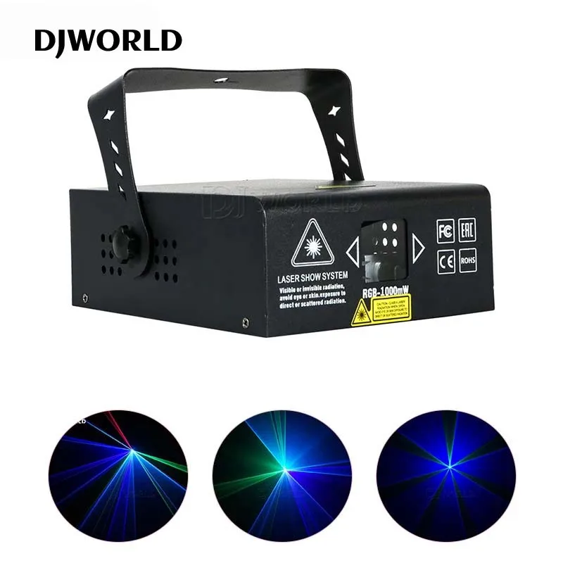

1000mW RGB Lights Full Color Scan Multiple Effects DJ Disco Wedding Pionner Dj Controlador Scan Stage Lighting