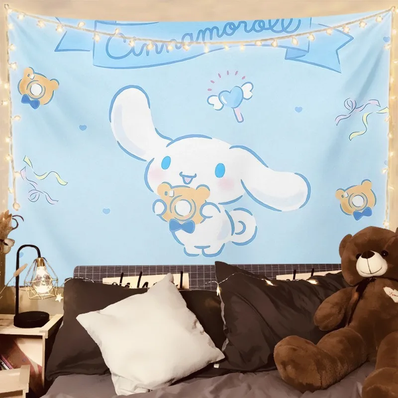 

100-200CM Cute Comic Tapestry Background Sanrio Hanging Cloth Decoration Kuromis Girl Dormitory Bedroom Cinnamorolled Sanrios