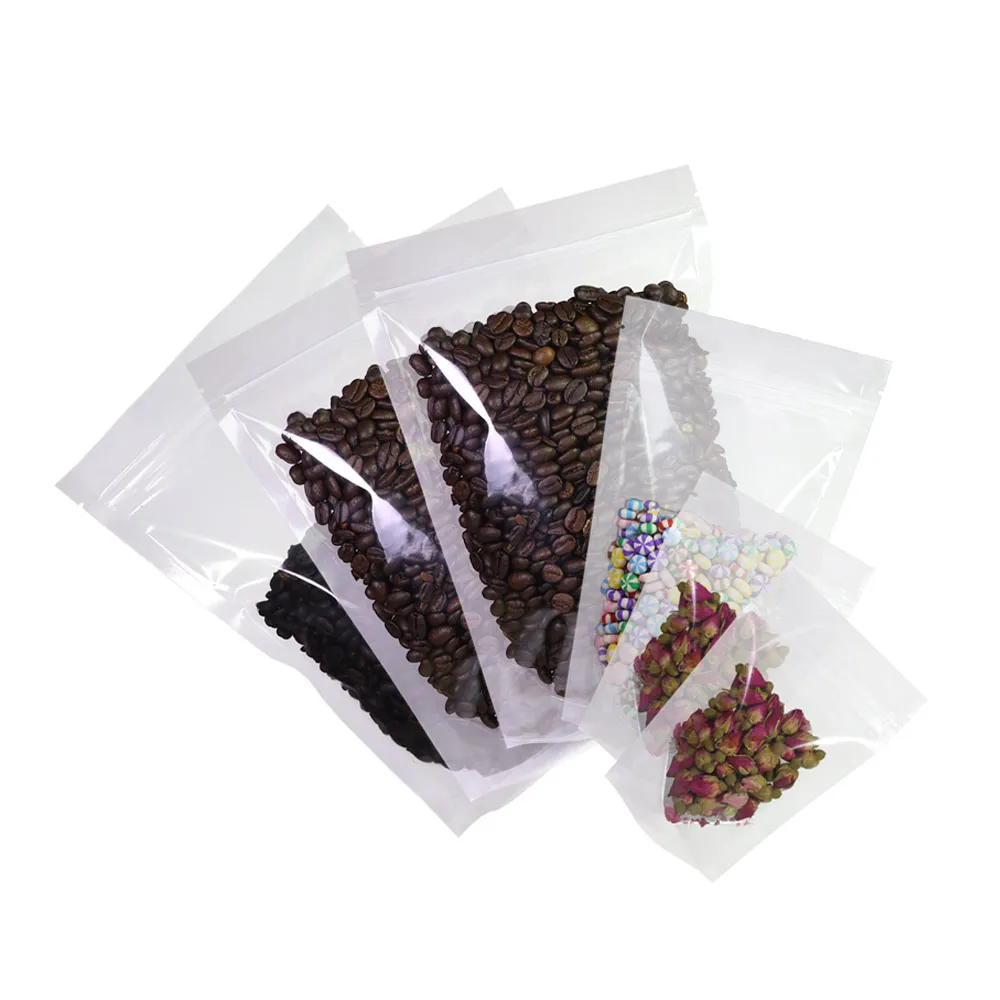 Food Heat Sealable Ziplock Bags Glossy Clear High Temperature