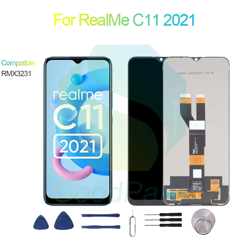

ЖК-дисплей для RealMe C11 2021, экран 6,52 дюйма, RMX3231 C11 2021, сенсорный дигитайзер в сборе, замена