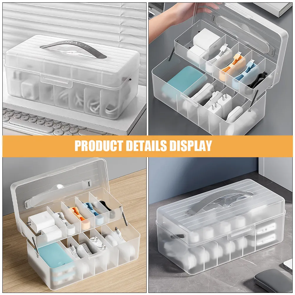 뚜껑이 있는 책상 케이블 정리함, 슬림형 코드 정리 케이스, 사무실 및 가정용 전자 케이블 보관 충전기 정리함