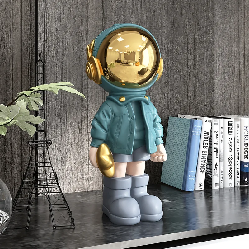 Placcatura Golden Astronaut Craft Sculpture Statue Nordic home Decoration ornamenti di lusso Decor per la casa Resin Art