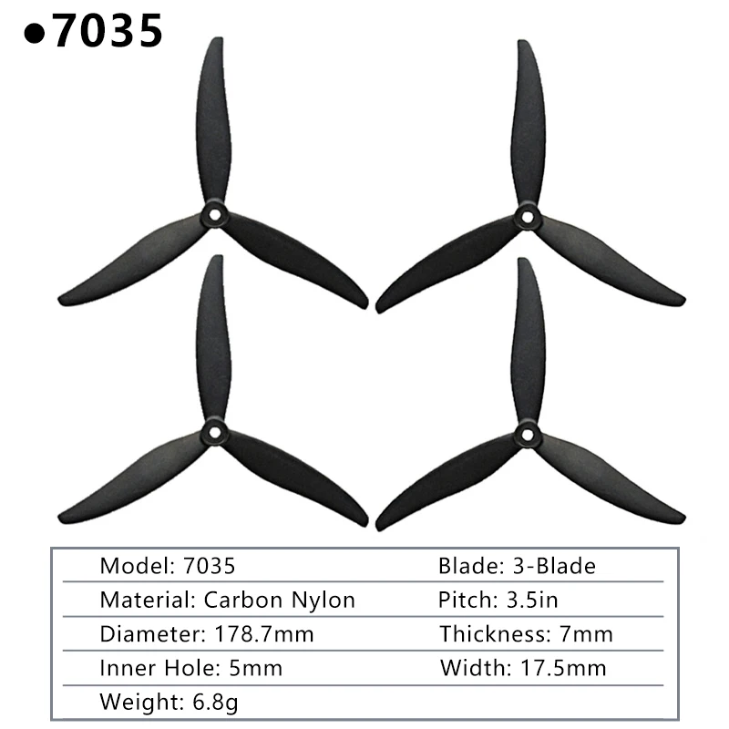 2PAIRS GEMFAN Drone Propeller Cinelifter 3 Blade Props - CW/CCW 7035 7037 8040 8060 9045 1050 Efficient 3-Blades For RC FPV Drone 11