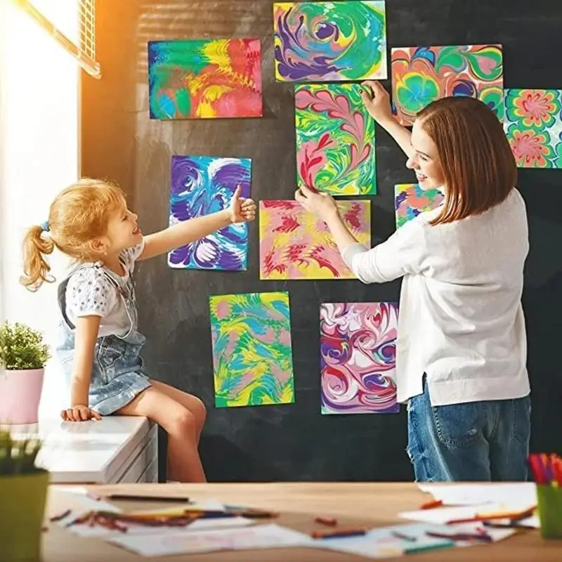 EOPUOZS Pittura Marmorizzata ad Acqua per Bambini, Set di