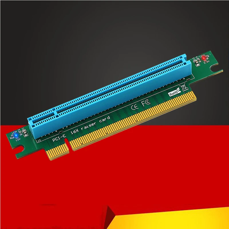 

PCIE 16X слот подъемник PCI Express X16 3,0 реверсивная карта подъемник для видеокарты + индикатор питания для 1U/2U серверной строки