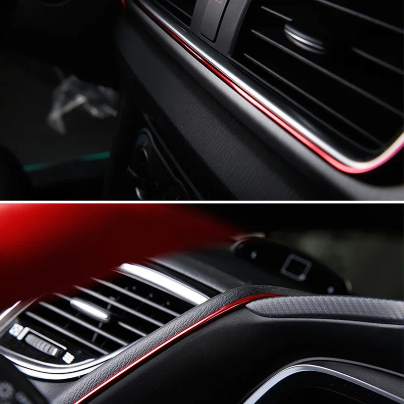 5m Car Styling Universal DIY Flexible Interior Moulding Trim Strips Car  Accessories Decoration Strip Dashboard 5M Edge Sticker