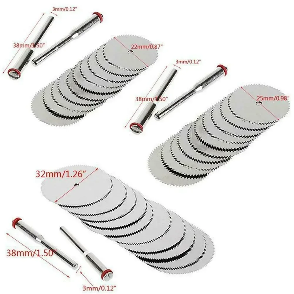12pcs/Set Cutter Mini Carbon Steel Circular Saw Disc 16mm/18mm/25mm/32mm Wood Metal Cutting Hard Materials Tool woodworking tools circular saw disc