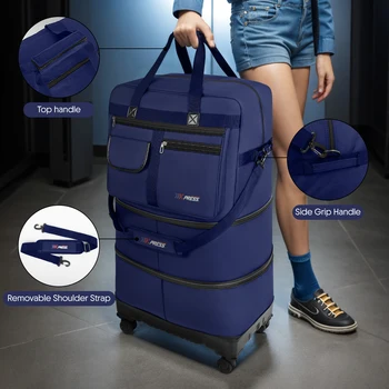 Foldable Wheeled Travel Duffel Bag 1