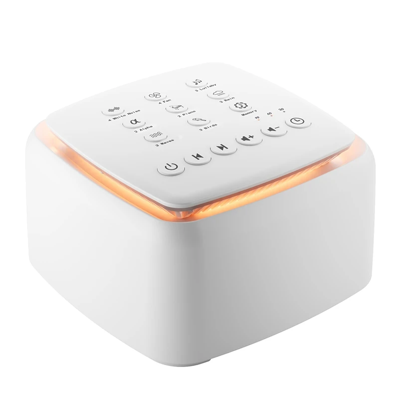 

White Noise Machine,Rechargeable Sound Machine For Baby Adults,30 Soothing Sounds And Warm Light For Sleeping Easy To Use