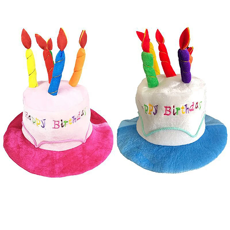 Description Picture 4 of itemBirthday Cake Hat Birthday Candle Hat Adult Happy Birthday Party Decor Kids Hat Birth Gift Decor