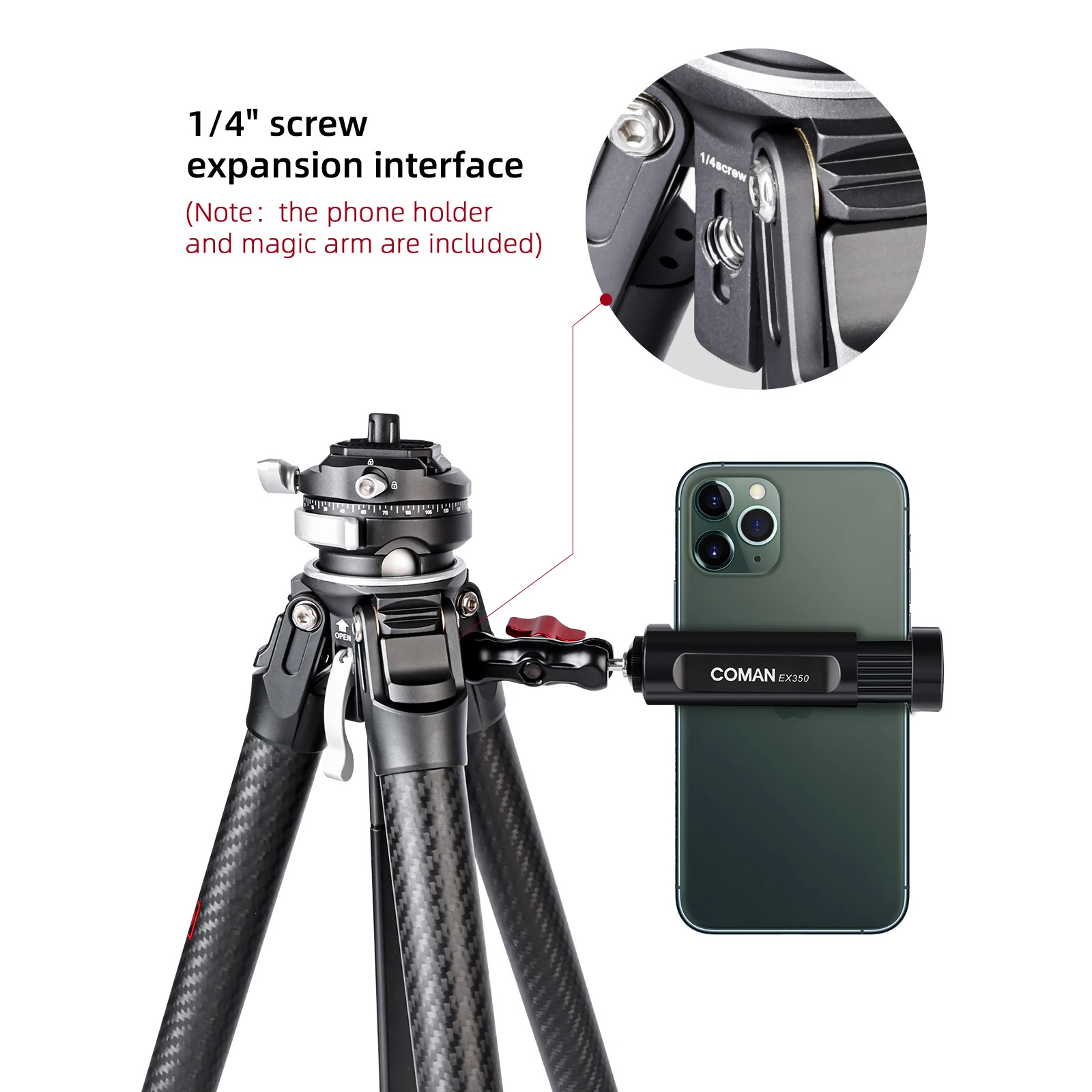 COMAN Zero Series F38 Y X V Light G W Travel Tripod Lightweight Full Carbon Fiber Outdoor Tripod For Dslr Camera Tripods Monopod 2