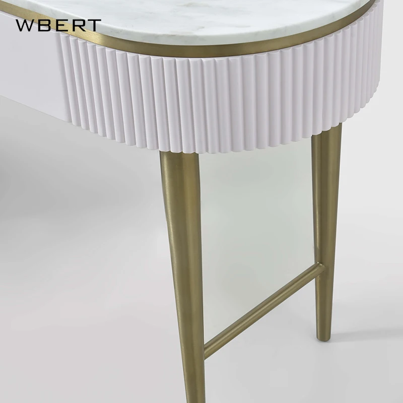 Wbert Nordic Light Luxury Vanity, Modern Minimalist Makeup Station,suitable For Small Bedrooms,integrated Storage And Study Desk