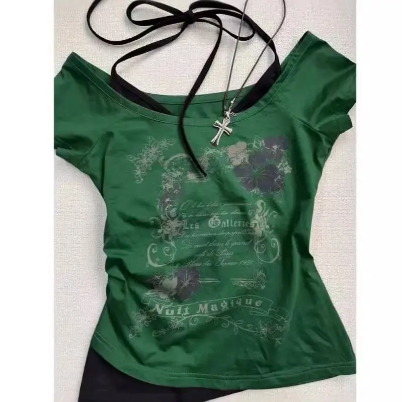 ตัวเลือกสินค้า เสื้อยืด Y2K Punk หวานเซ็กซี่