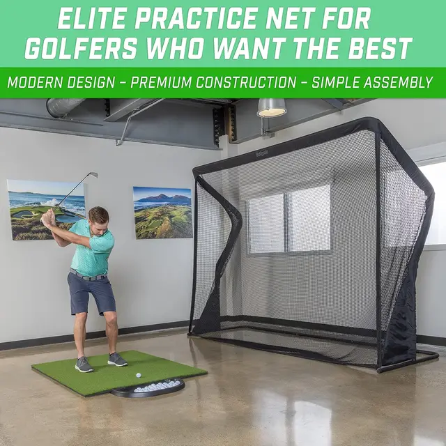 Elite Golf Practice Net with Steel Frame - Choose 10' or 7' Size 1