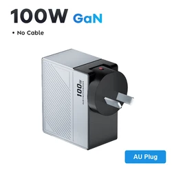 High - Power 100W GaN Fast Charger with USB - C and USB Ports - AU Plug