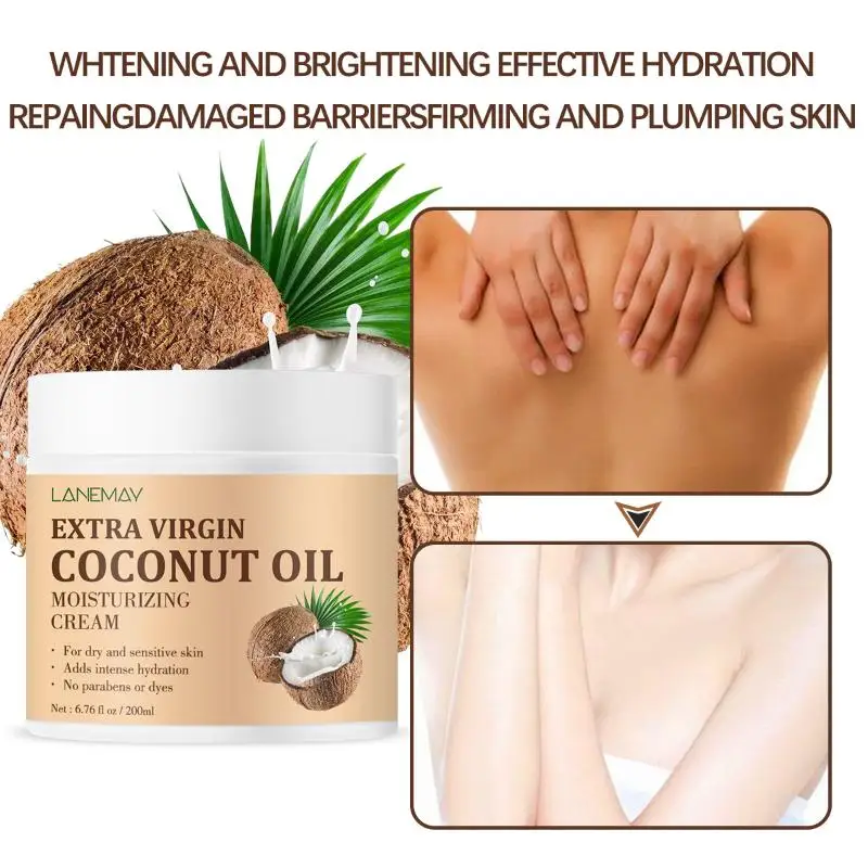 Coconut Skin Care Body Lotion Nourishes Moisturizes Long Term Reduces Dryness Roughness Delicate Brightens Skin