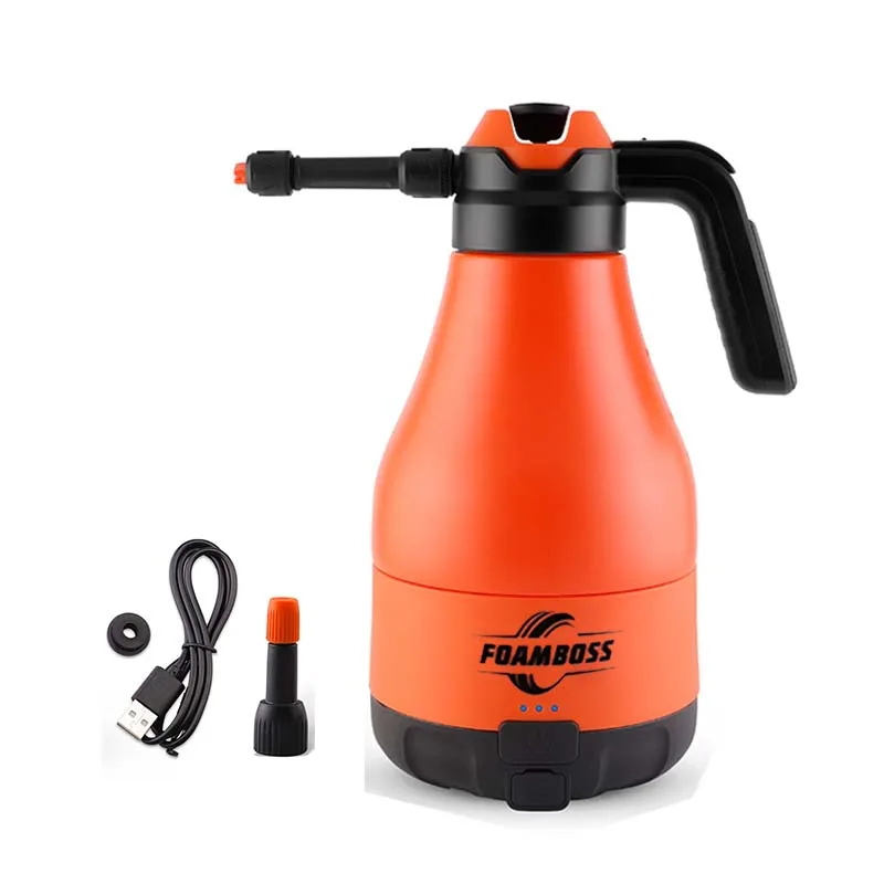 2500mAh foam boss electric sprayer 1.8L automatic pressure gun for car wash  sprayer corrosion resistant acid Alkali