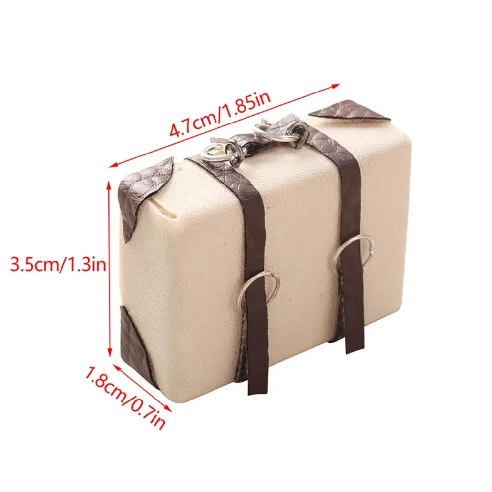 Dollhouse Furniture Leather Luggage Suitcase Model Leather Dollhouse Mini Suitcase Miniature Portable House Storage Box