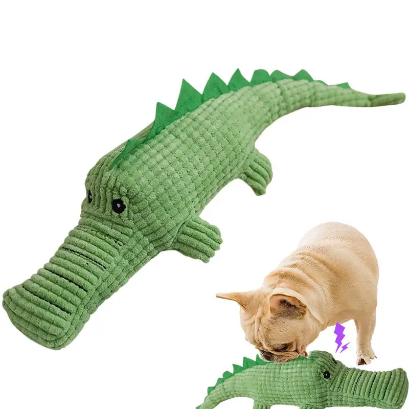 

Alligator Chew Toy For Dogs Biting And Grinding Toys Bite-Resistant Plush Sound-Making Toy Interactive Dog Chew Toys Puppies