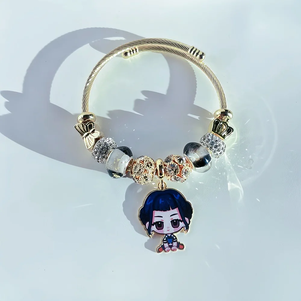 Kpop Demon Hunter Charm Bracelets – Rumi, Mira & Zoey Gold Bangle