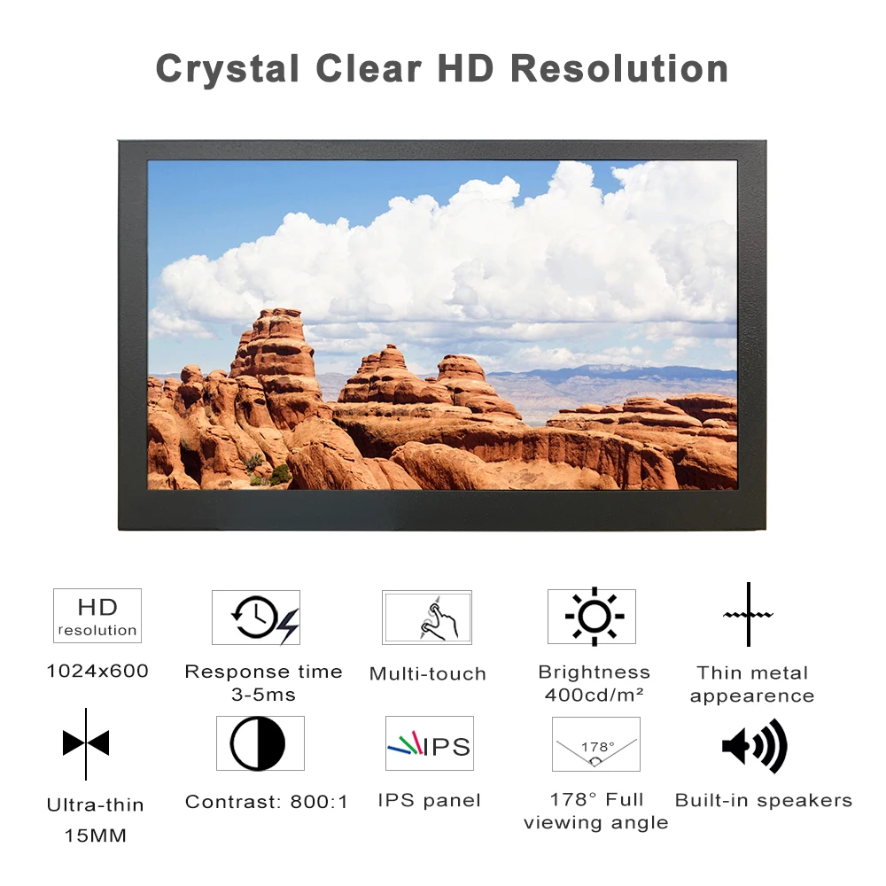LESOWN  ġũ , 7 10.1 ġ IPS 1024x600 HDMI ̵ ũ LCD ÷, Ʈ PC  ĵ Ŀ 