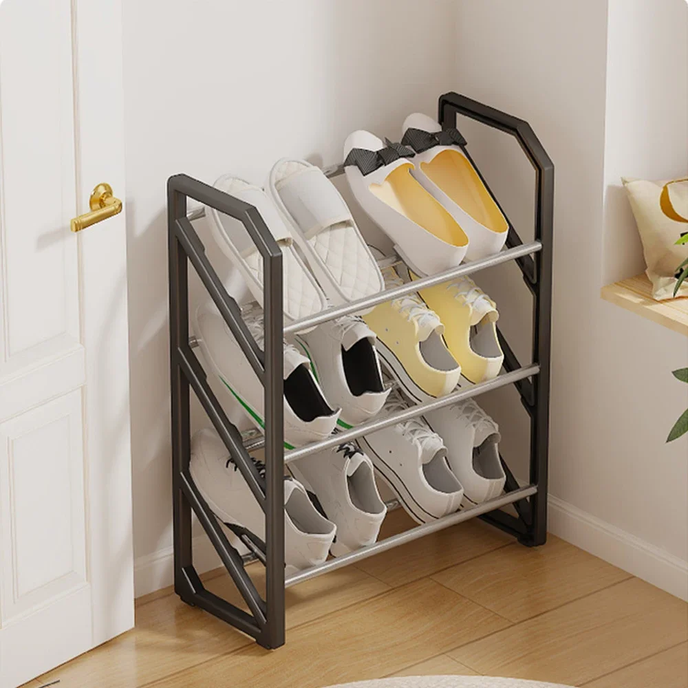 Simple Shoe Rack Hallway Shoe Rack Easy To Assemble Shoes Racks Trapezoidal Living Room Space Saving Shoes Shelf Room Balcony