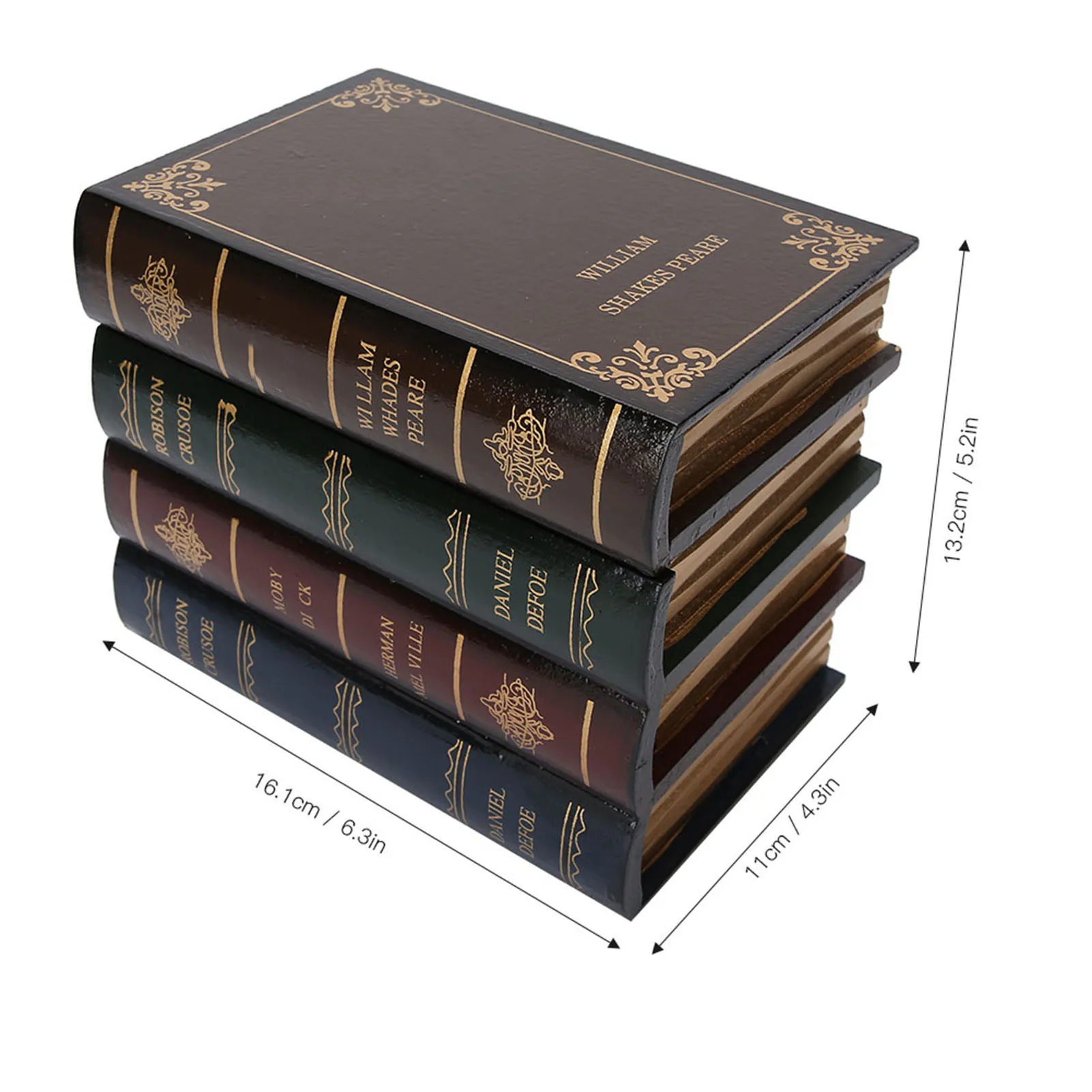 Antique Book-Style Decorative Storage Box