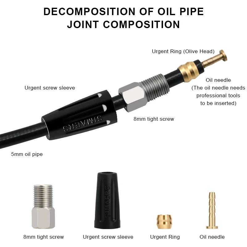 Bicycle Brake Set Brake Insert Needle Bike Hydraulic Disc Hose Connector 50 Sets For SHIMANO BH90 BH59 SRAM