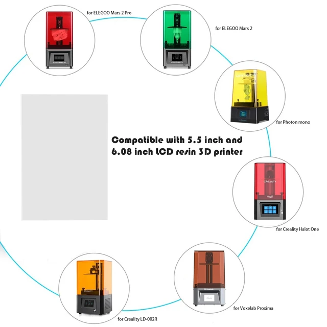 FEP Film for ELEGOO Mars 4 3D Printer 5 Pcs