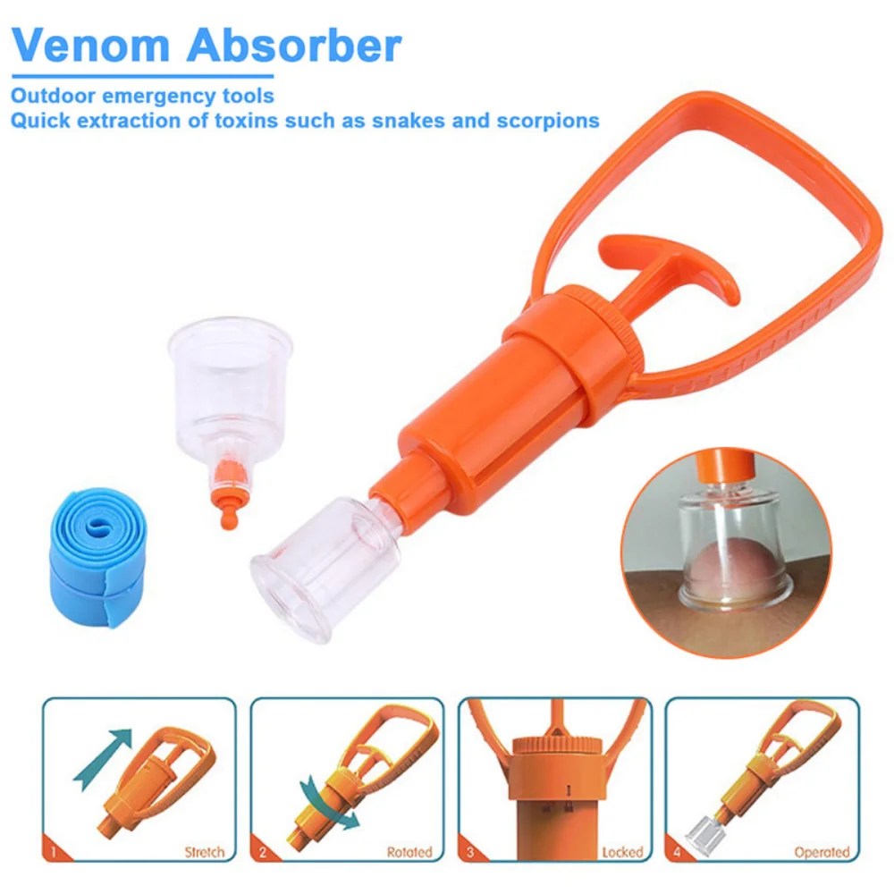 

Outdoor Venom Extractor Venom Snake Mosquito Bee Bite Vacuum Suction Pump Survival Camping Hiking First Aid Safety Rescue Tools