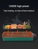 DMWD 1200W Home Electric Grill Indoor Smokeless Food Barbecue Grill Barbecue Baking Flat Pan Non-Stick BBQ Roasting Omelette Pan 5