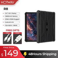 HOTWAV R8 Rugged Tablet 10800mAh Massive Battery 10.1'' HD+ Pad Android 14 12(4+8)GB 128GB 13MP Camera Global 4G Tablet PC 1