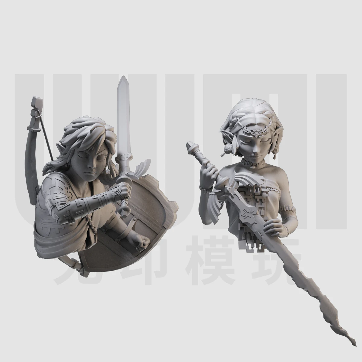 1/10 Link 574 Zelda Busto Gk Resin White Mold Figure Model