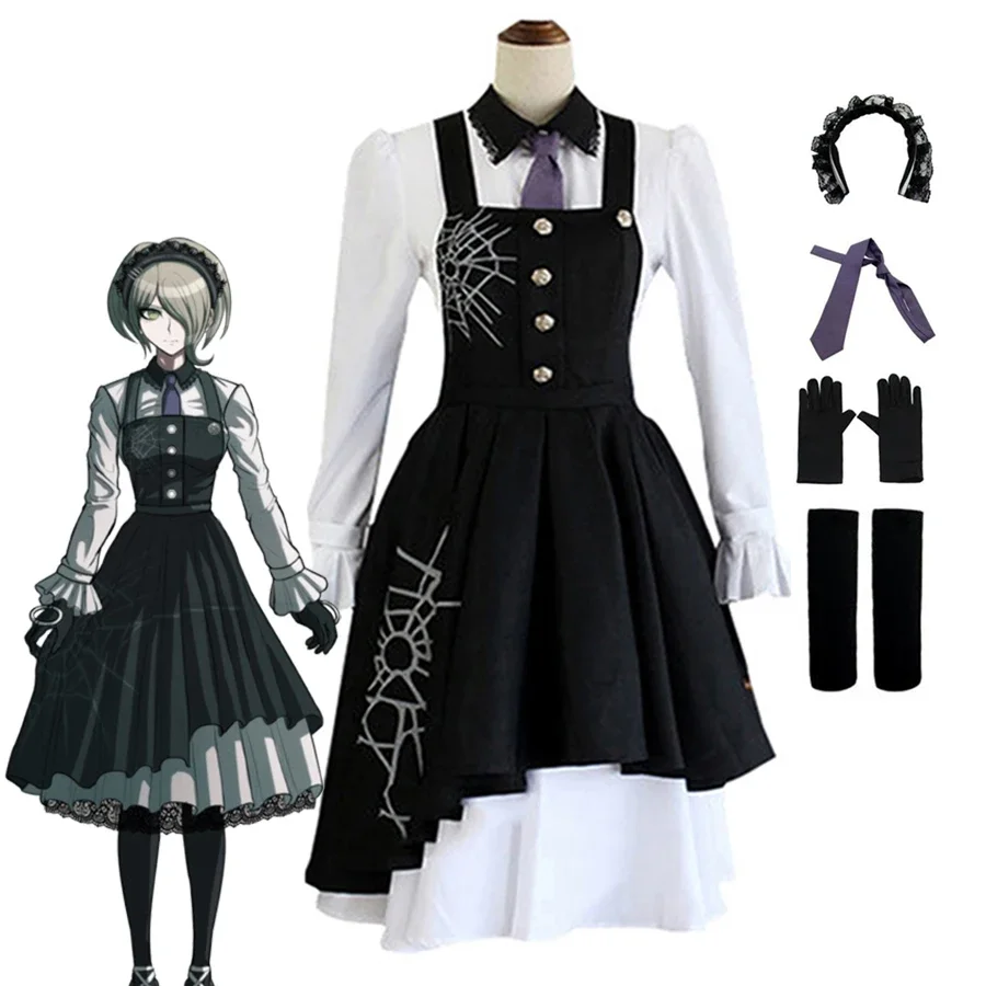 

Danganronpa V3 Tojo Kirumi Cosplay Costumes Maid Dress Anime Uniform Suits Girls Women Halloween Carnival Outfit