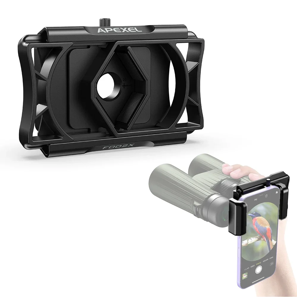 

APEXEL Upgraded Smartphone Adapter For Telescope Universal Phone Clip Easy Operation Phone Monoculars Holder