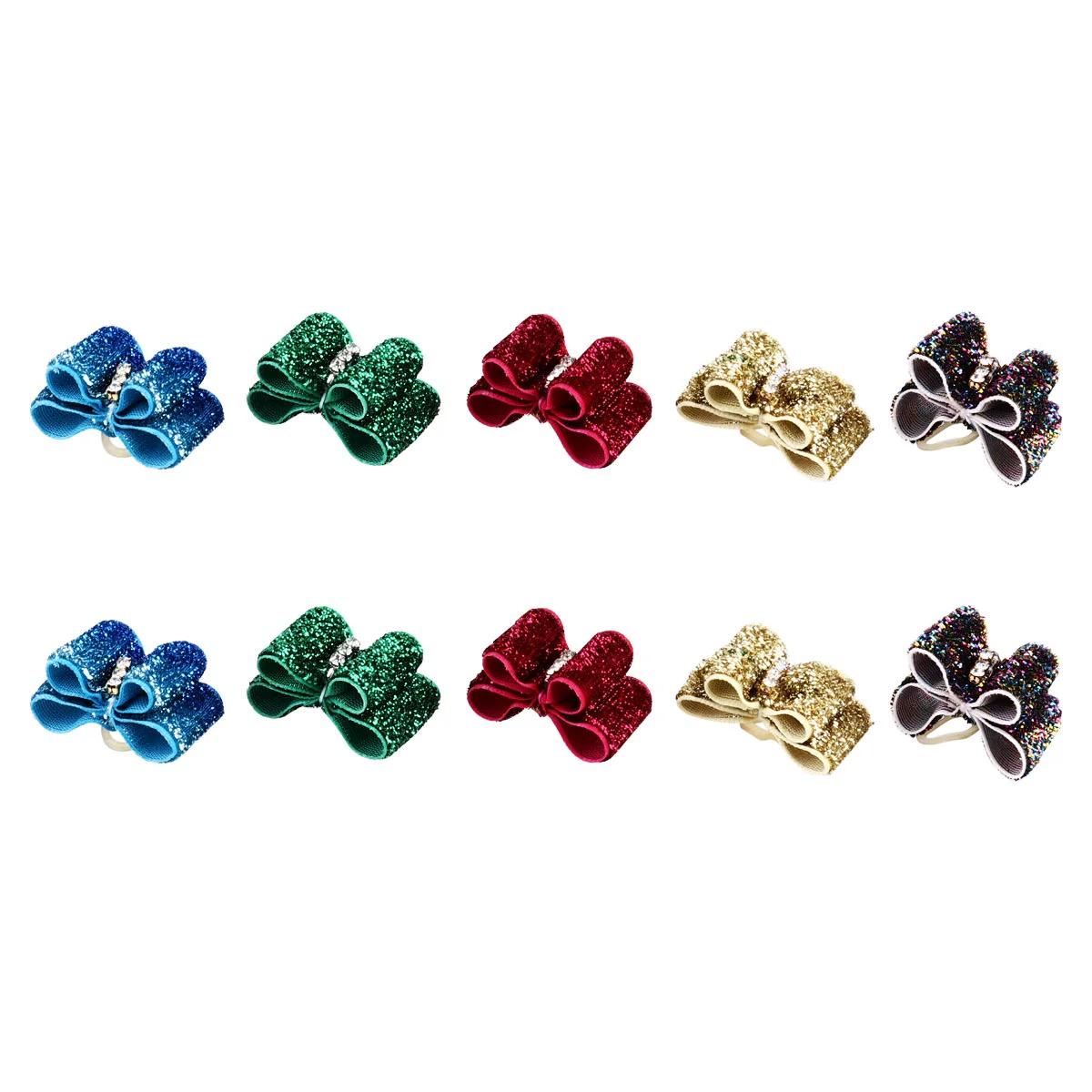 

10pcs Hair Ties- Bowknot Headwear Shiny Pretty Hair Accessory Hair Ring Hair Bows for Cat,, Puppy ( )