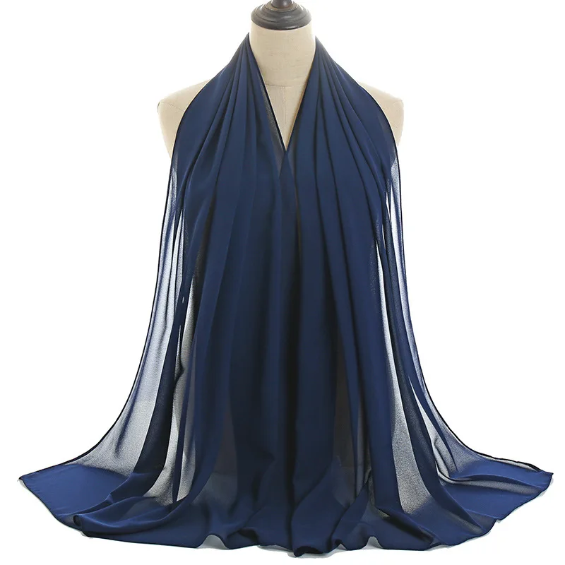 Ramadan Islamic Instant Bubble Chiffon Shawl Scarf Lady Head Wrap Women Hijabs Scarves Bufandas Muslim Veil Hijab Snood 180*70cm 5
