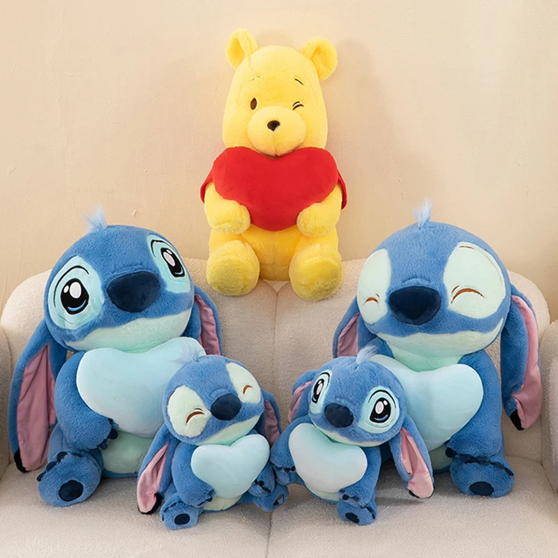 

Плюшевые игрушки Disney, Лило и Стич пух, медведь голубой любви, аниме Stich, плюшевые игрушки большого размера, мягкий подарок для детей, 30/50/90 см