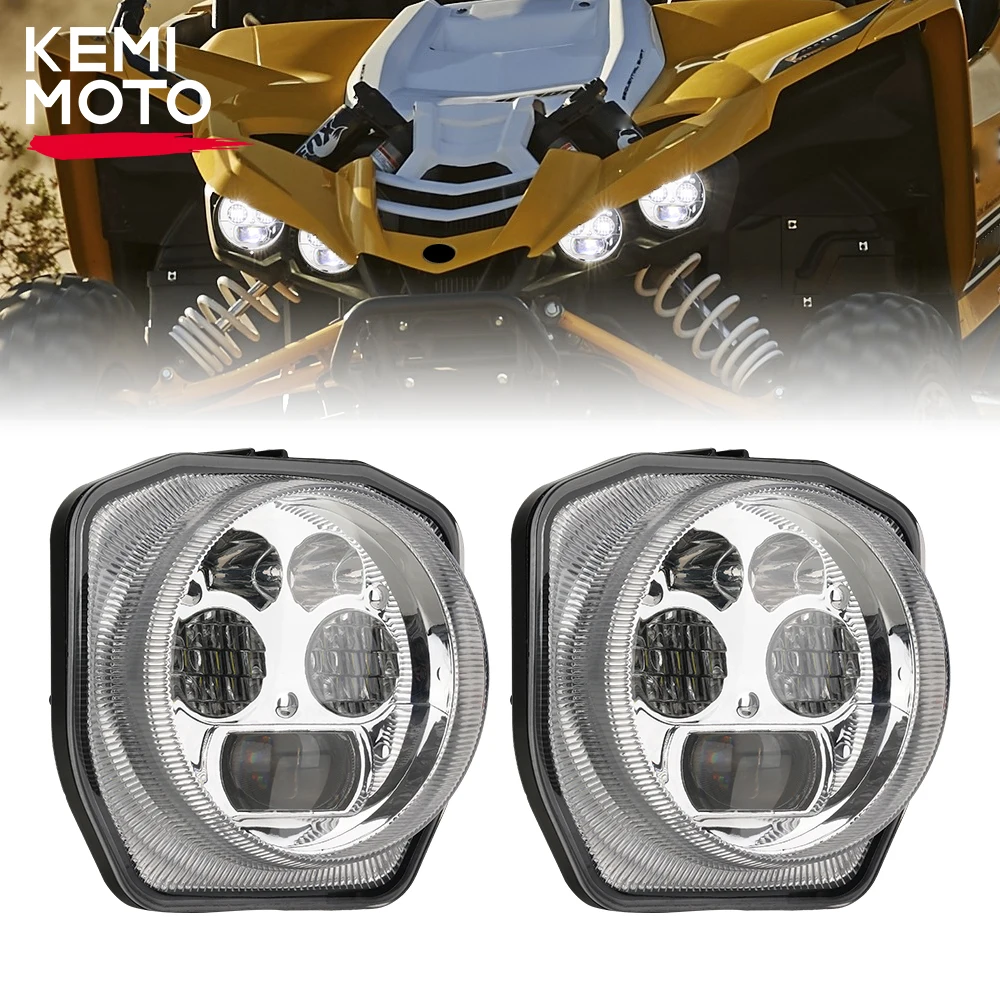 

Светодиодные фары 2UD-84300-00-00 UTV, совместимые с Yamaha Wolverine X2 X4 для Yamaha YXZ1000R 2016-2024, передние фары ближнего/дальнего света
