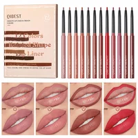 QIBEST Cross-Border Matte Lip Liner Set — 12-Color Assortment, Nude Shades, Waterproof, Lip Contouring Pencils 2