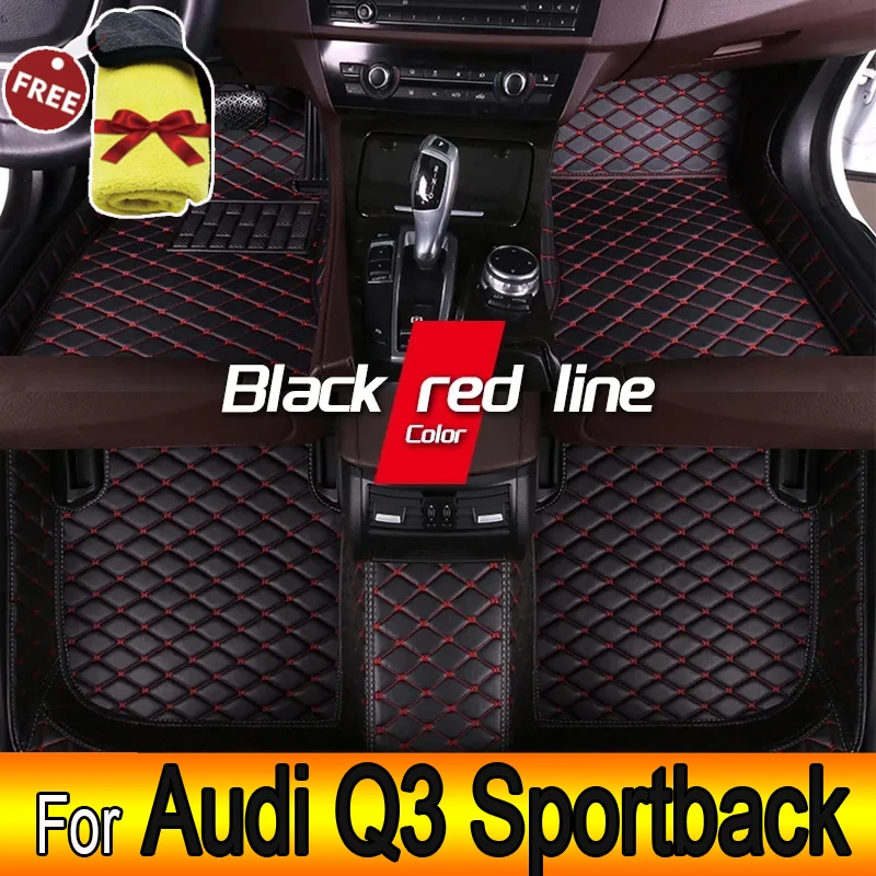 

Artificial Leather Custom Car Floor Mats for Audi Q3 Sportback 2020-2023 Year Interior Details Car Accessories