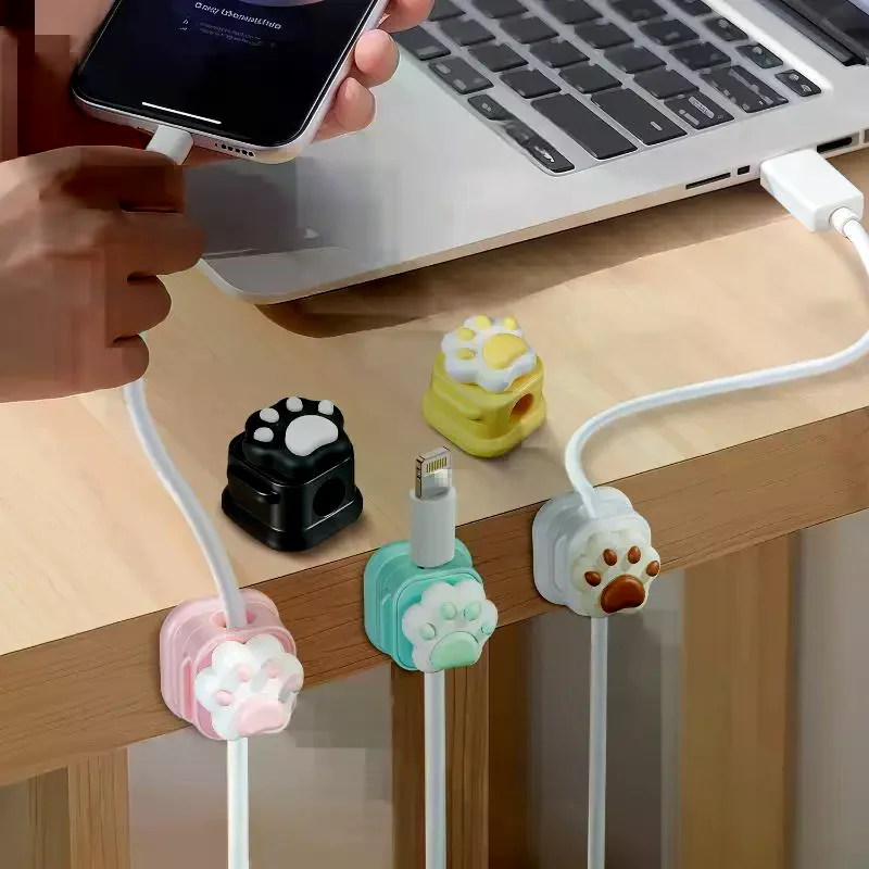 Holder Holder Desktop Cute Cable Organizers Clips Desk Tidy Organiser Self Adhesive Cable Management Office Wire Cord