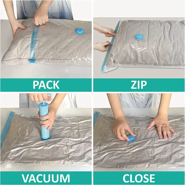 Vacuum Bags Clothes Storage Bag With Valve Transparent Border Folding  Compressed Organizer Travel Space Saving Seal Packet - AliExpress